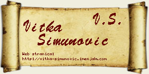 Vitka Simunović vizit kartica